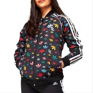 Adidas Kids' Black Multi Trefoil Track Jacket
